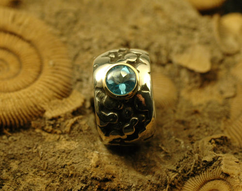 Edeltopas Ring Silber